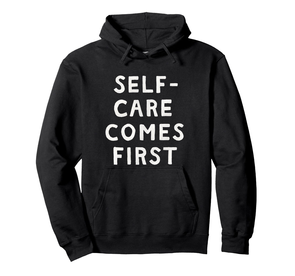 Threadless Me And Moon Self Care Comes Hoodie - Trendy Graphic Men Women - T-Shirt, Sweatshirt, Hoodie