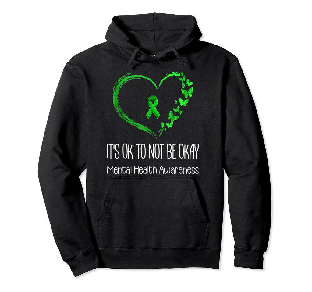 Its Okay To Not Be Okay Butterflies Hoodie - Aesthetic Graphic Unisex - T-Shirt, Sweatshirt, Hoodie
