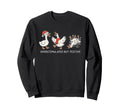 Overstimulated But Festive Funny Goose Sweatshirt - Graphic Print Unisex - T-Shirt, Sweatshirt, Hoodie