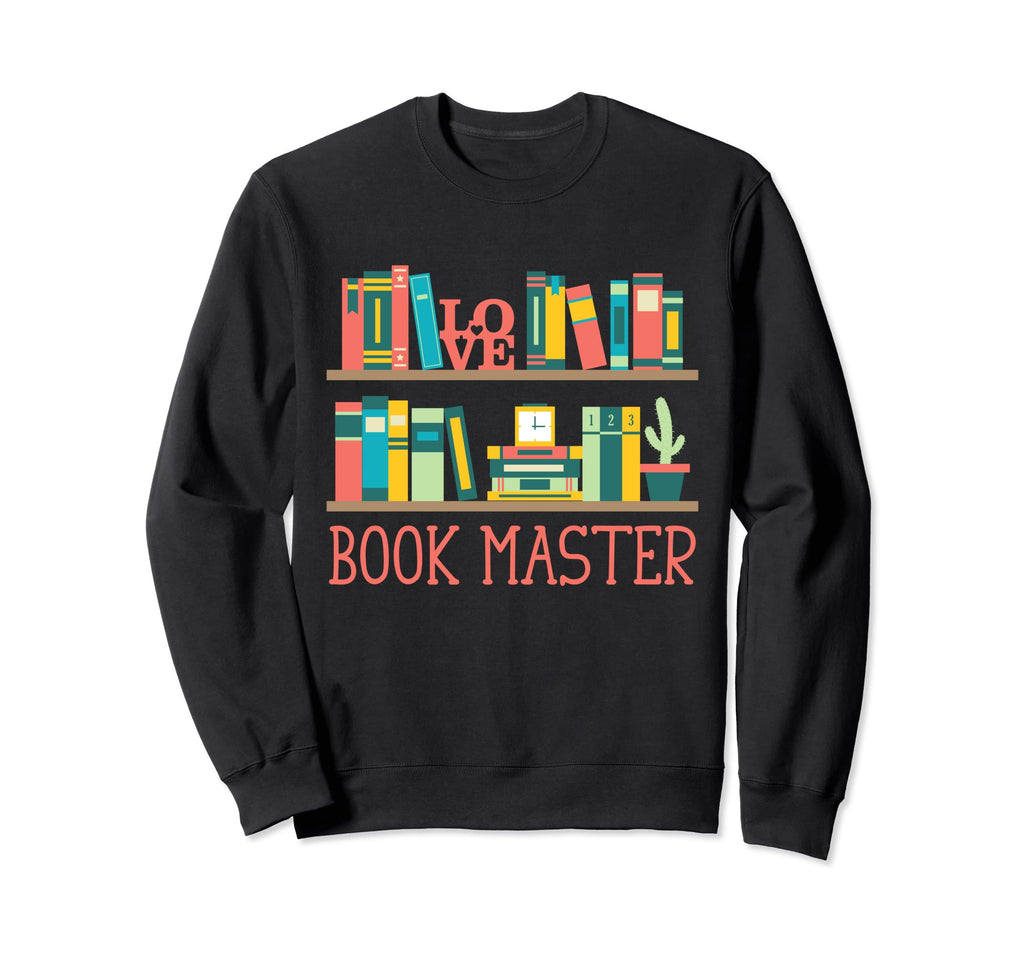 Book Master Reading Bookworm Sweatshirt - Custom Art Print Unisex - T-Shirt, Sweatshirt, Hoodie
