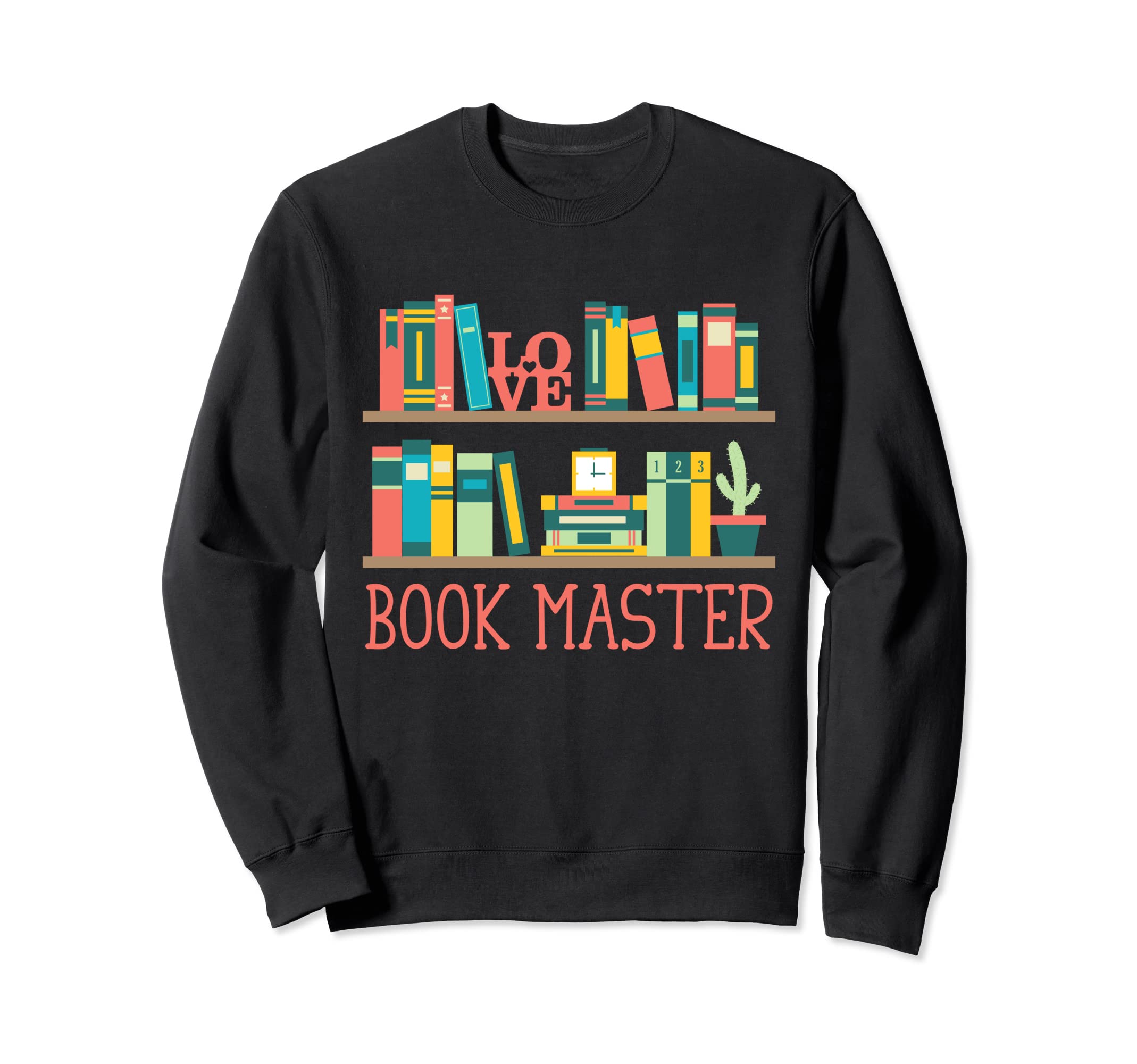Book Master Reading Bookworm Sweatshirt - Custom Art Print Unisex - T-Shirt, Sweatshirt, Hoodie
