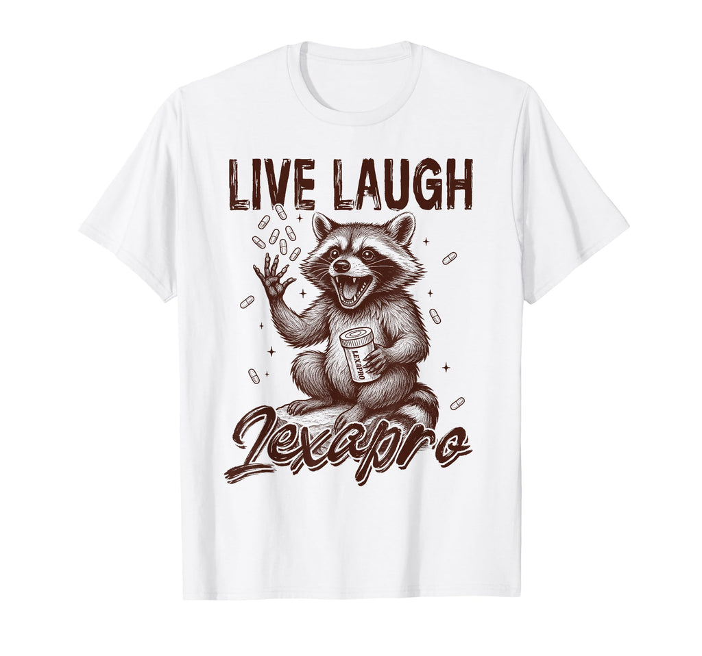 Anxiety Depression Mental Health Racoon T-Shirt - Graphic Print Unisex - T-Shirt, Sweatshirt, Hoodie