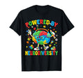 Powered Neurodiversity Brain Autism T-Shirt - Fun Novelty Design Men Women - T-Shirt, Sweatshirt, Hoodie