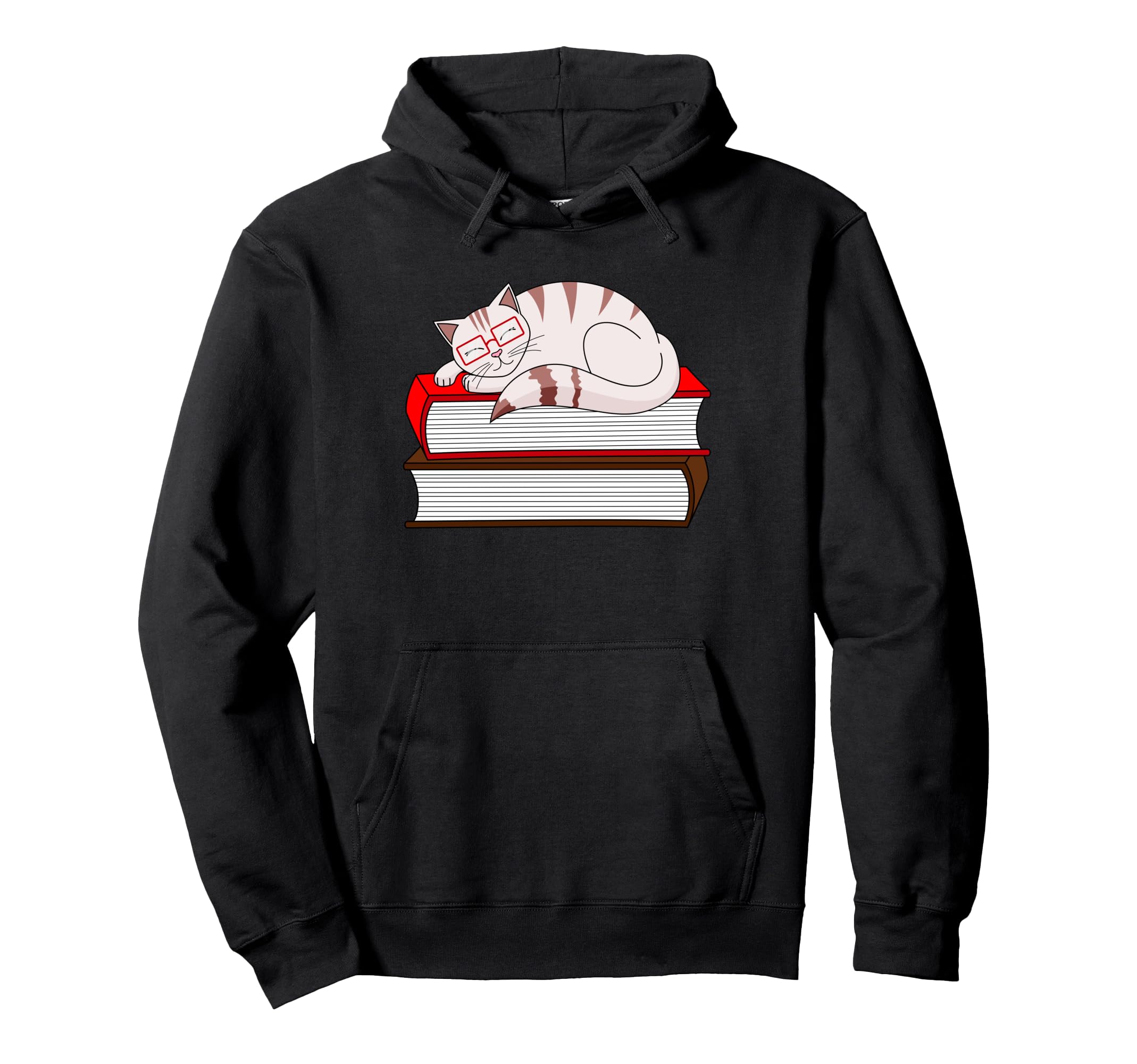 Cat Book Librarian Pet Kitten Owner Hoodie - Novelty Apparel Men Women - T-Shirt, Sweatshirt, Hoodie