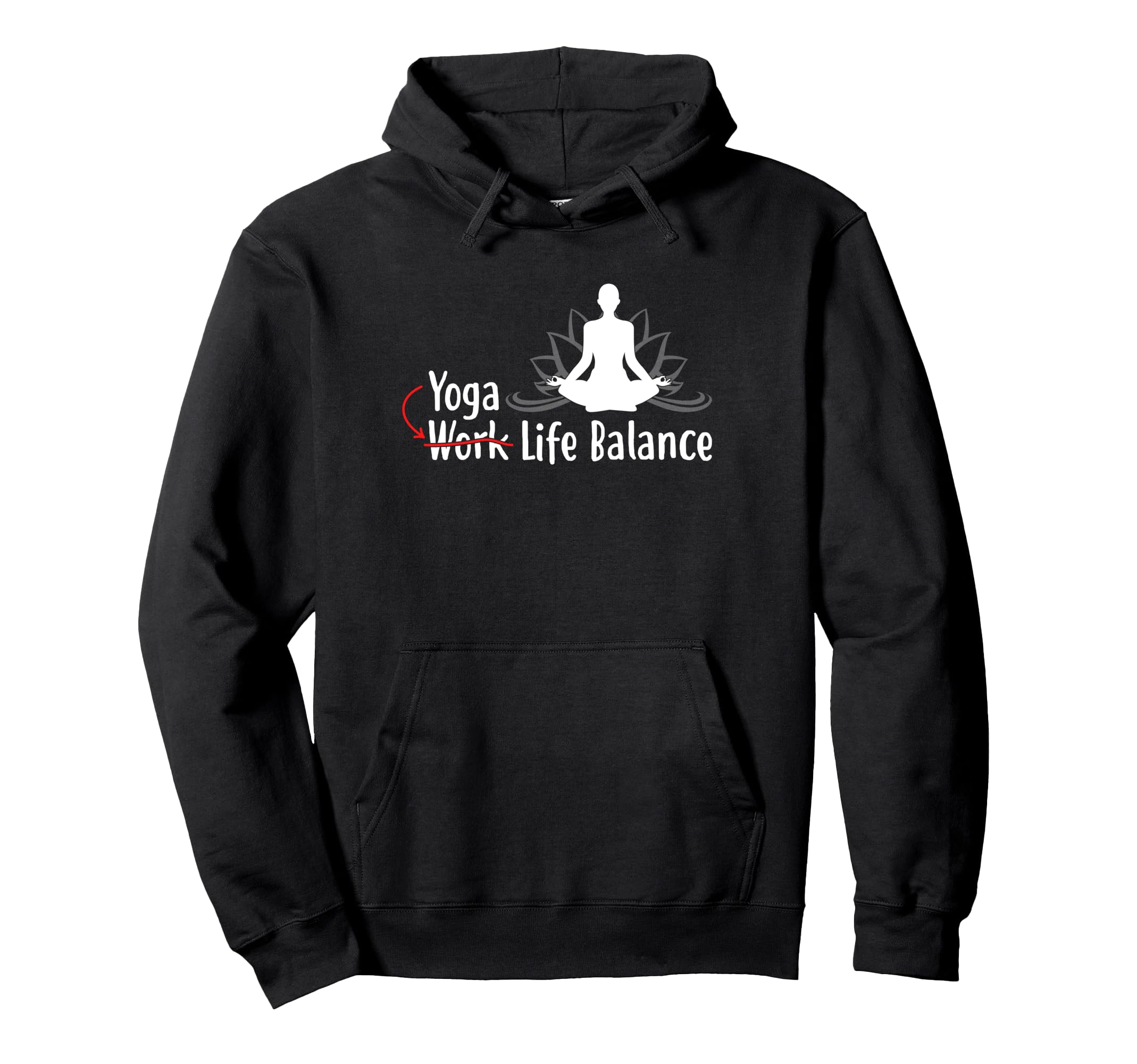 Yoga Life Balance Lotus Flower Funny Hoodie - Novelty Apparel Men Women - T-Shirt, Sweatshirt, Hoodie