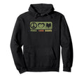 Peace Love Books Funny Book Nerd Hoodie - Novelty Apparel for Adults - T-Shirt, Sweatshirt, Hoodie