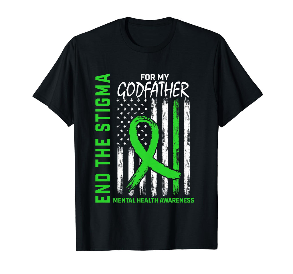 End Stigma Mental Health Awareness Usa T-Shirt - Unique Graphic Unisex - T-Shirt, Sweatshirt, Hoodie