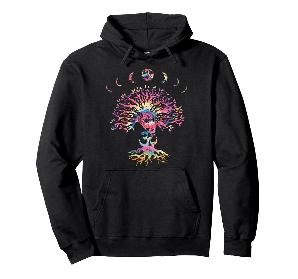 Sacred Yoga Tree Meditation Om Hoodie - Casual Everyday Wear Unisex - T-Shirt, Sweatshirt, Hoodie