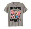 Groovy Anti Social Butterfly Ironic T-Shirt - Fun Novelty Design Unisex - T-Shirt, Sweatshirt, Hoodie