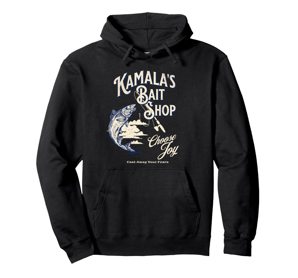 Kamalas Bait Shop Harris Choose Joy Hoodie - Unique Graphic for Adults - T-Shirt, Sweatshirt, Hoodie