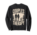 Couples Therapy Dog Walking Funny Sweatshirt - Fun Novelty Design Unisex - T-Shirt, Sweatshirt, Hoodie
