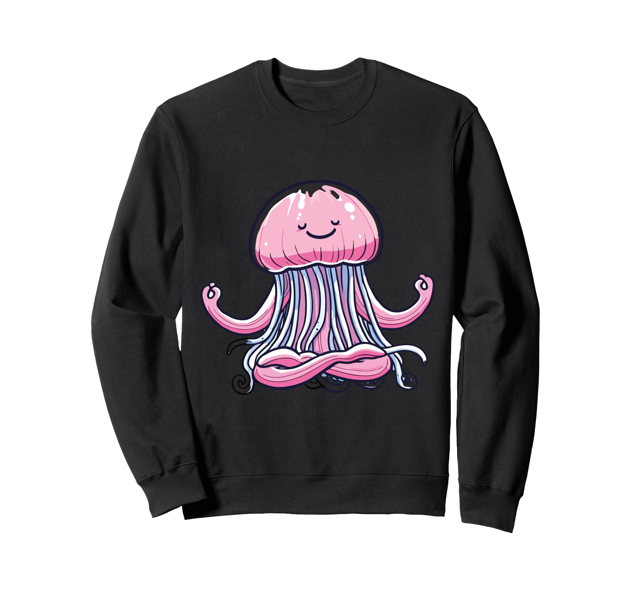 Meditation Jellyfish Yoga Pose Sweatshirt - Streetwear Style Unisex - T-Shirt, Sweatshirt, Hoodie