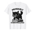 Probably Overstimulated But Angry T-Shirt - Minimalist Print for Adults - T-Shirt, Sweatshirt, Hoodie