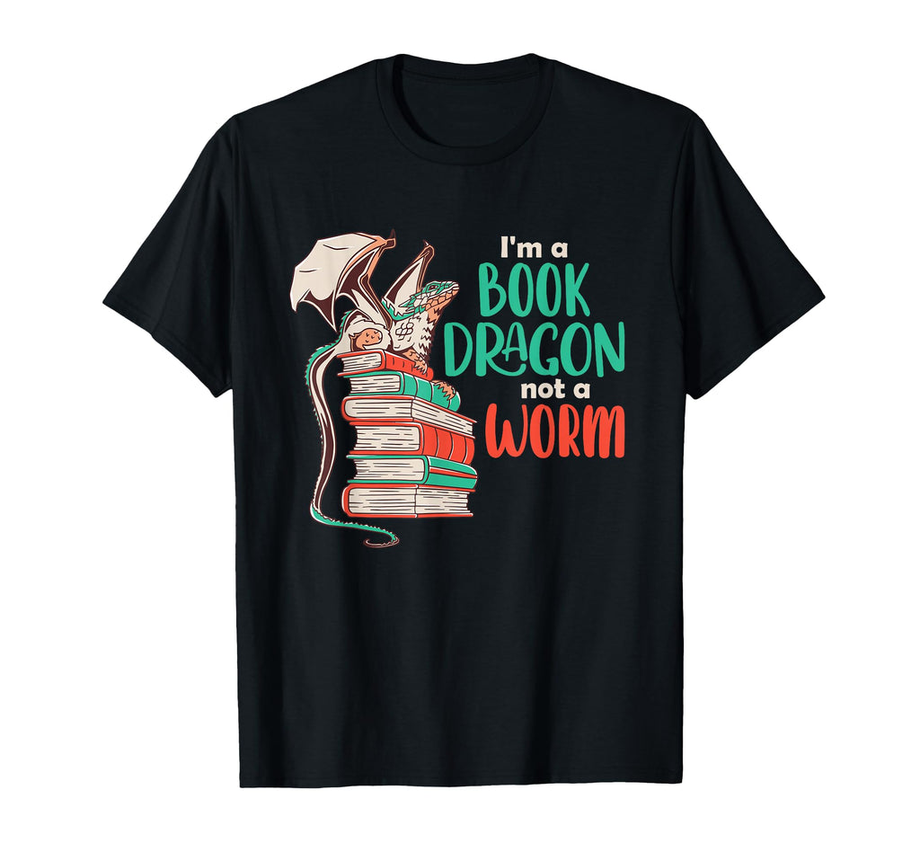 I Am Book Dragon And Not Worm T-Shirt - Custom Art Print for Adults - T-Shirt, Sweatshirt, Hoodie