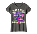 Just Who Loves Dragons And Books Dragon T-Shirt - Minimalist Print Unisex - T-Shirt, Sweatshirt, Hoodie
