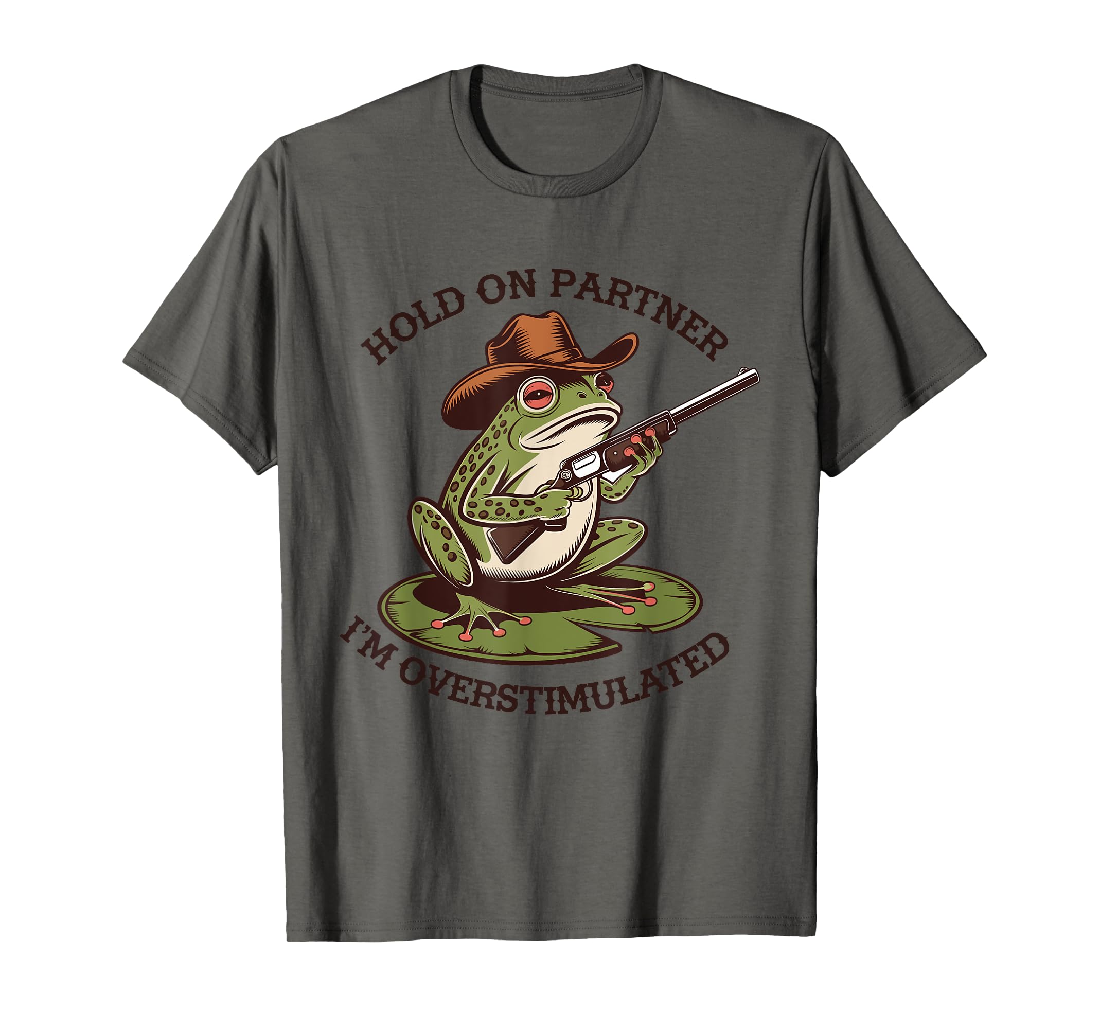 Hold Partner Im Overstimulated Cowboy T-Shirt - Custom Art Print Unisex - T-Shirt, Sweatshirt, Hoodie