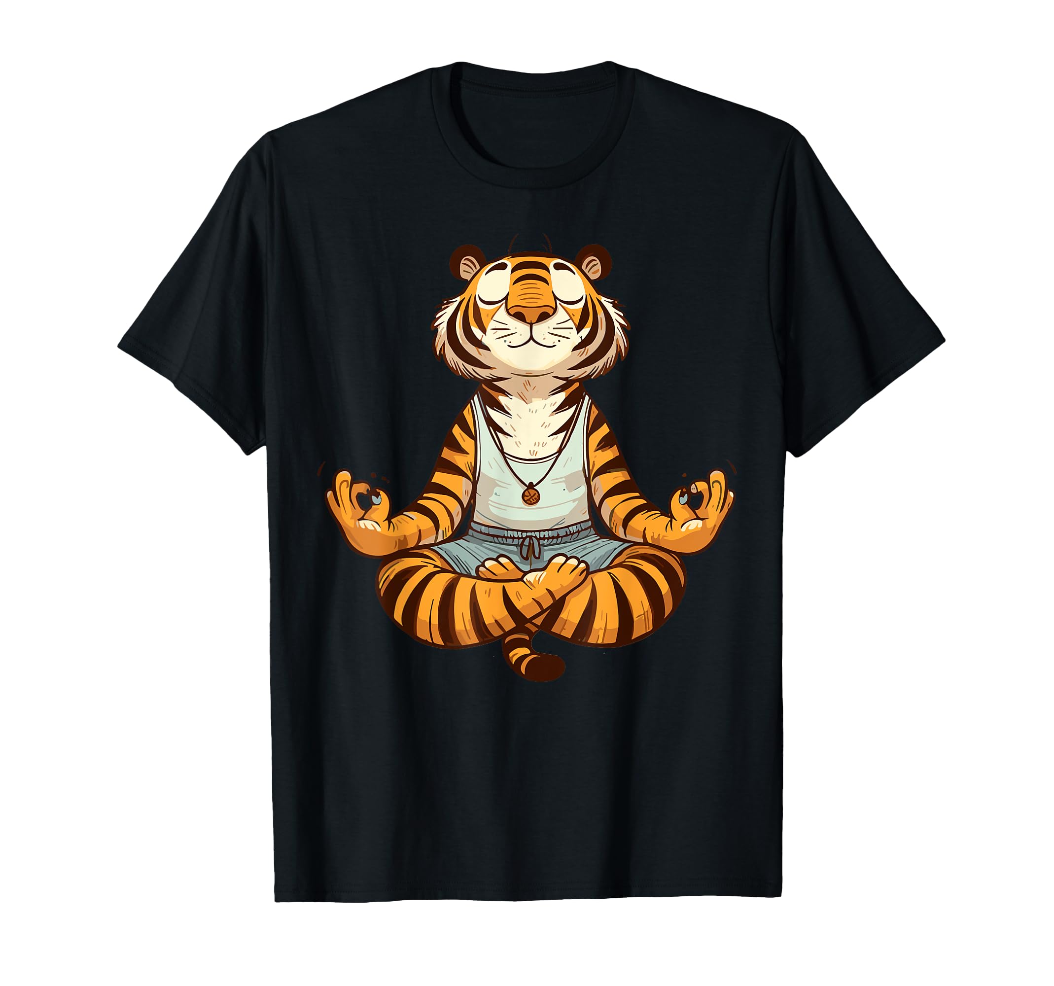 Meditation Tiger Yoga Pose Relaxing T-Shirt - Aesthetic Graphic Unisex - T-Shirt, Sweatshirt, Hoodie