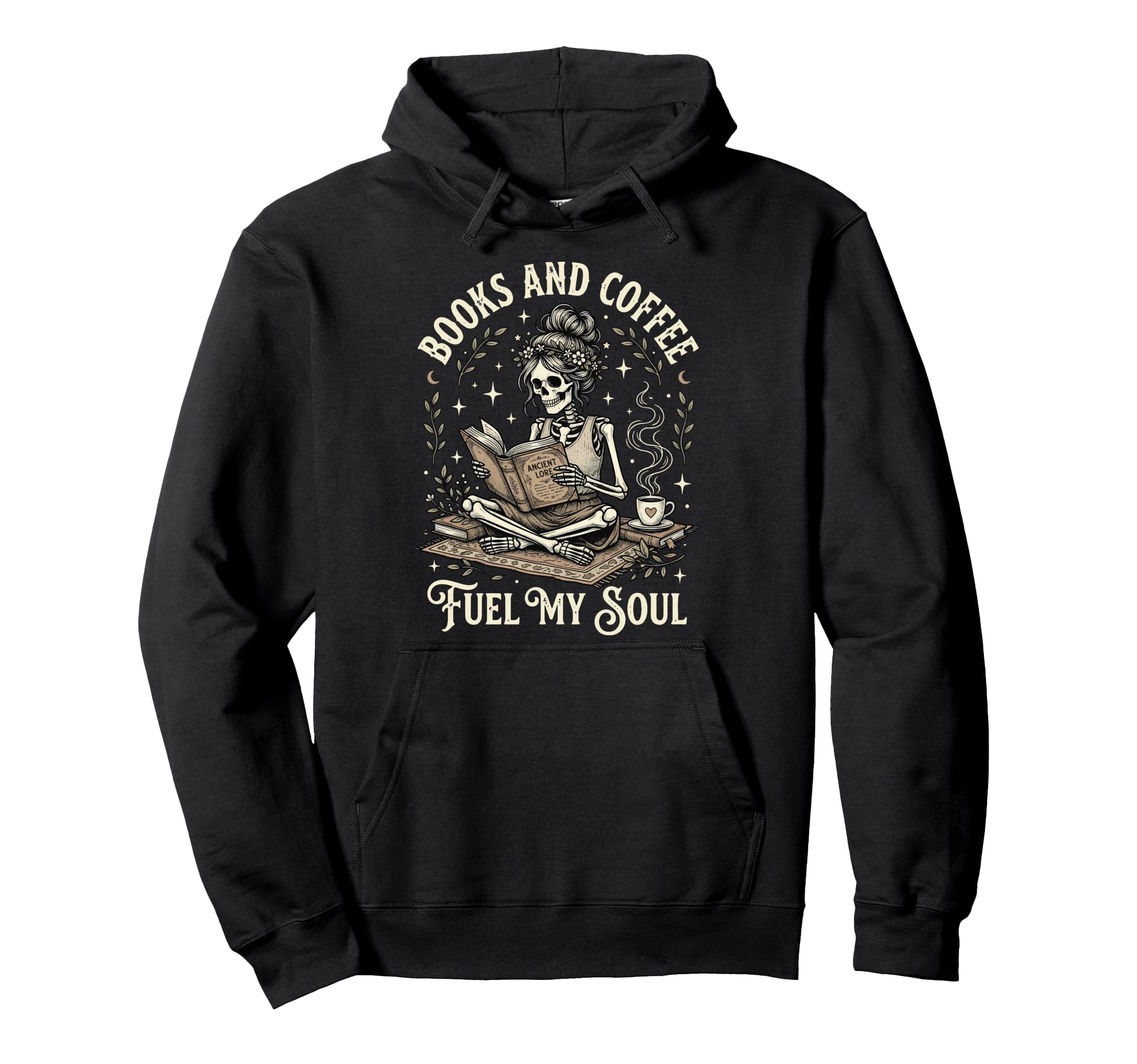 Books And Coffee Fuel My Soul Hoodie - Minimalist Print Unisex - T-Shirt, Sweatshirt, Hoodie
