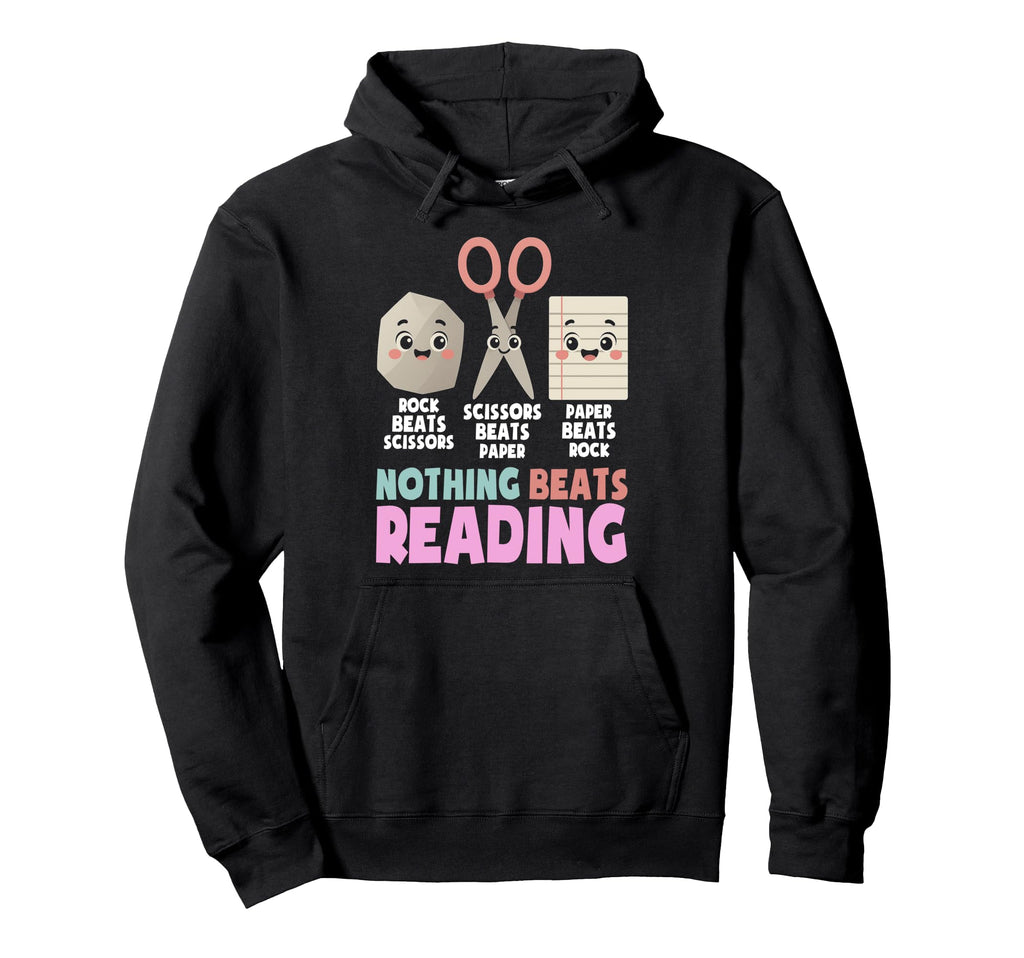 Nothing Beats Book Reading Books Lover Book Hoodie - Unique Graphic Unisex - T-Shirt, Sweatshirt, Hoodie