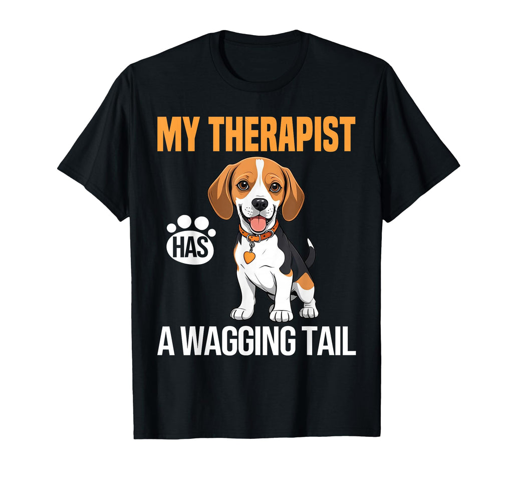 Funny Therapy Service Dog Beagle T-Shirt - Custom Art Print for Adults - T-Shirt, Sweatshirt, Hoodie