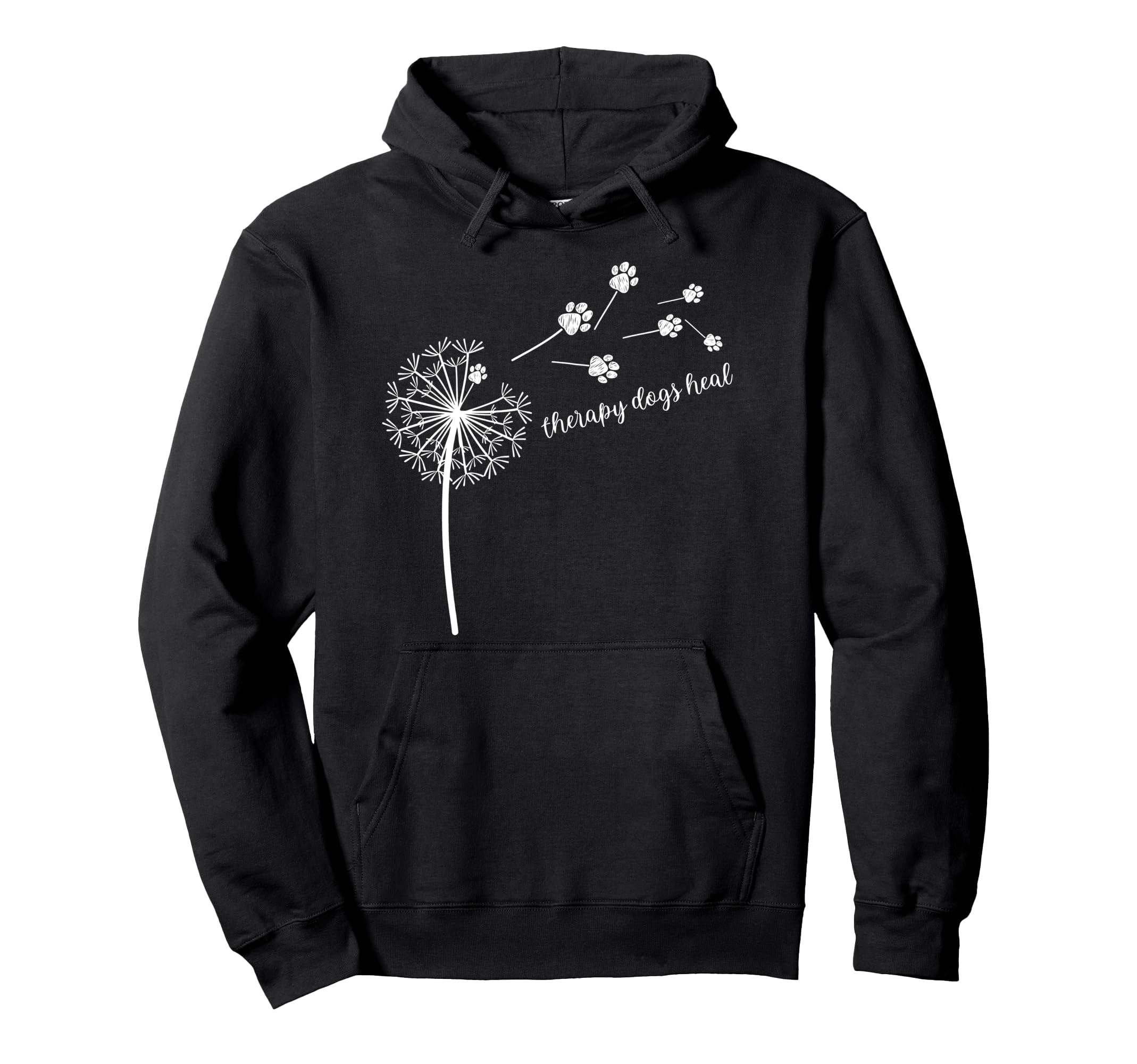 Dandelion Flower Therapy Dogs Heal Hoodie - Trendy Graphic Men Women - T-Shirt, Sweatshirt, Hoodie