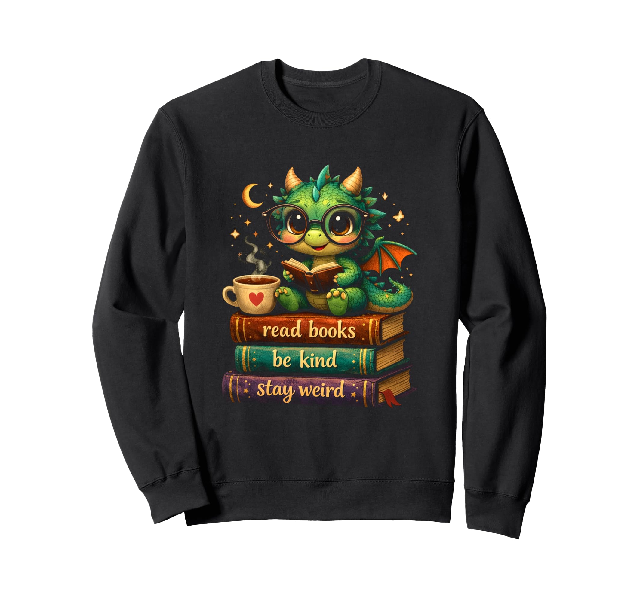 Dragon Read Books Be Kind Sweatshirt - Casual Everyday Wear for Adults - T-Shirt, Sweatshirt, Hoodie
