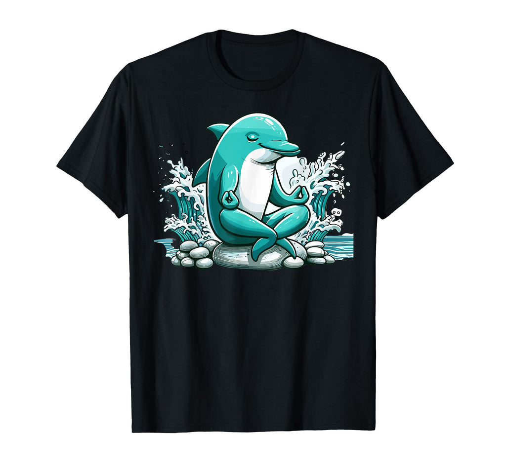 Meditation Dolphin Yoga Pose Relaxing T-Shirt - Fun Novelty Design Unisex - T-Shirt, Sweatshirt, Hoodie