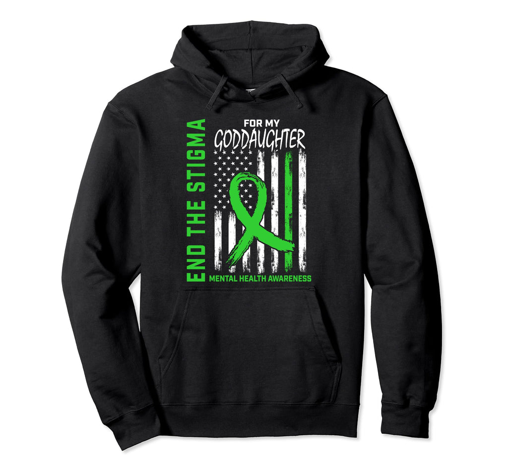 Mental Health Awareness End Stigma Usa Hoodie - Minimalist Print Men Women - T-Shirt, Sweatshirt, Hoodie