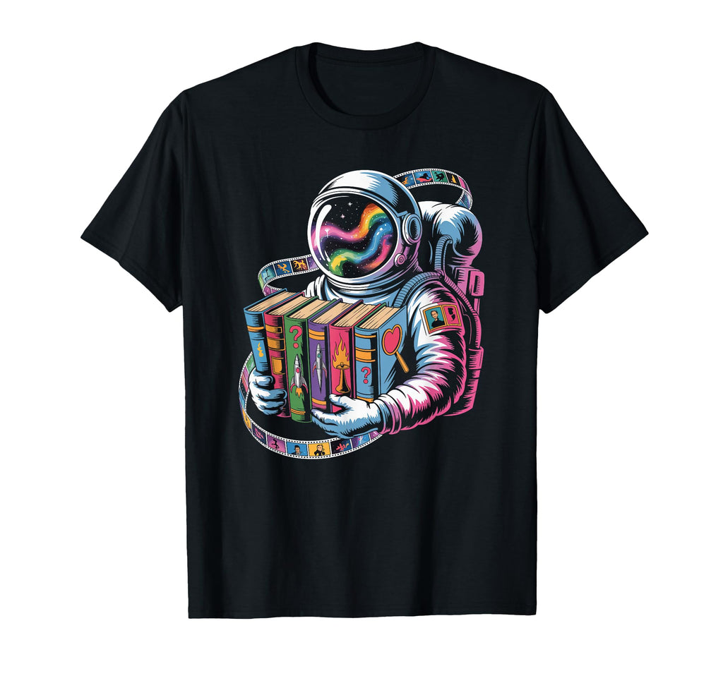 Space Reader Discovering Colorful T-Shirt - Novelty Apparel Men Women - T-Shirt, Sweatshirt, Hoodie