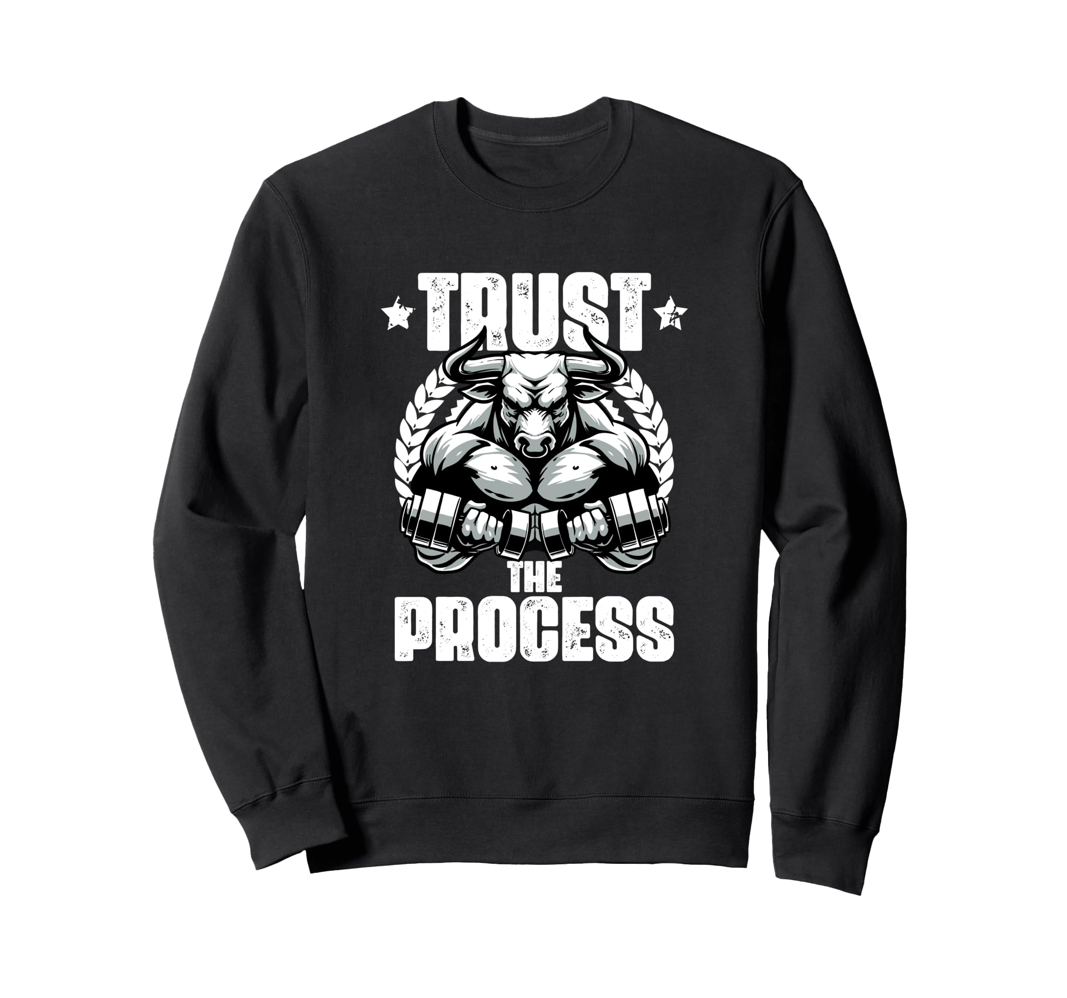 Trust Process Weightlift Workouts Sweatshirt - Minimalist Print for Adults - T-Shirt, Sweatshirt, Hoodie
