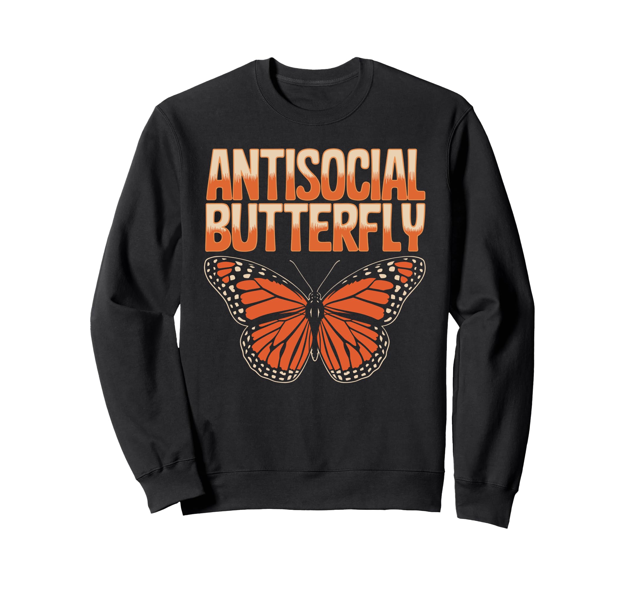 Antisocial Butterfly Funny Irony Sweatshirt - Minimalist Print Unisex - T-Shirt, Sweatshirt, Hoodie