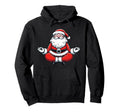 Meditation Santa Yoga Pose Relaxing Animal Hoodie - Unique Graphic Unisex - T-Shirt, Sweatshirt, Hoodie