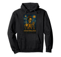 Overstimulated Skeleton Mom Messy Bun Hoodie - Graphic Print Men Women - T-Shirt, Sweatshirt, Hoodie