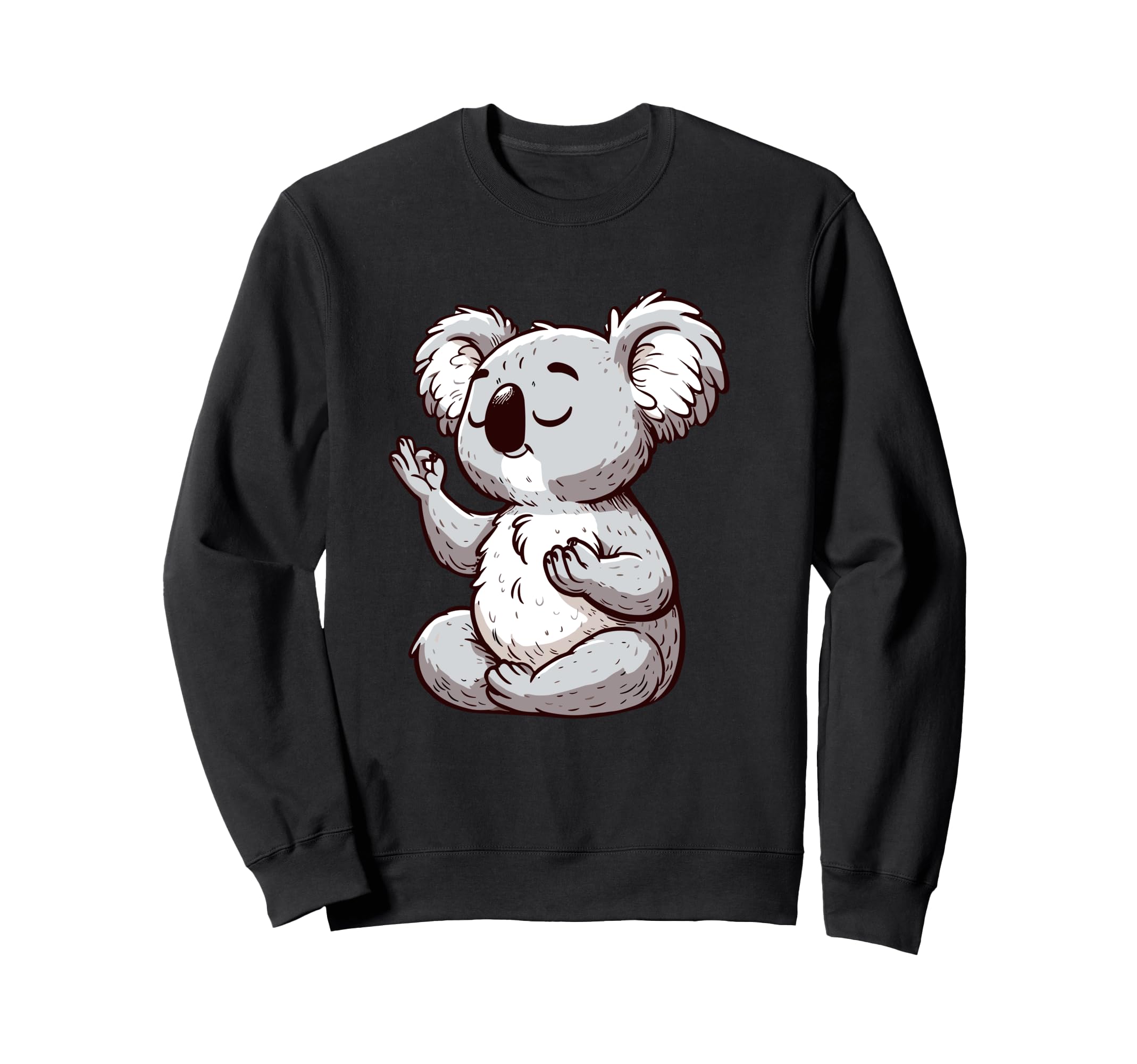 Meditation Koala Yoga Pose Relaxing Sweatshirt - Novelty Apparel Men Women - T-Shirt, Sweatshirt, Hoodie