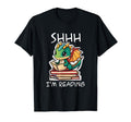 Shhh Im Reading Dragon Reading Library T-Shirt - Custom Art Print Unisex - T-Shirt, Sweatshirt, Hoodie