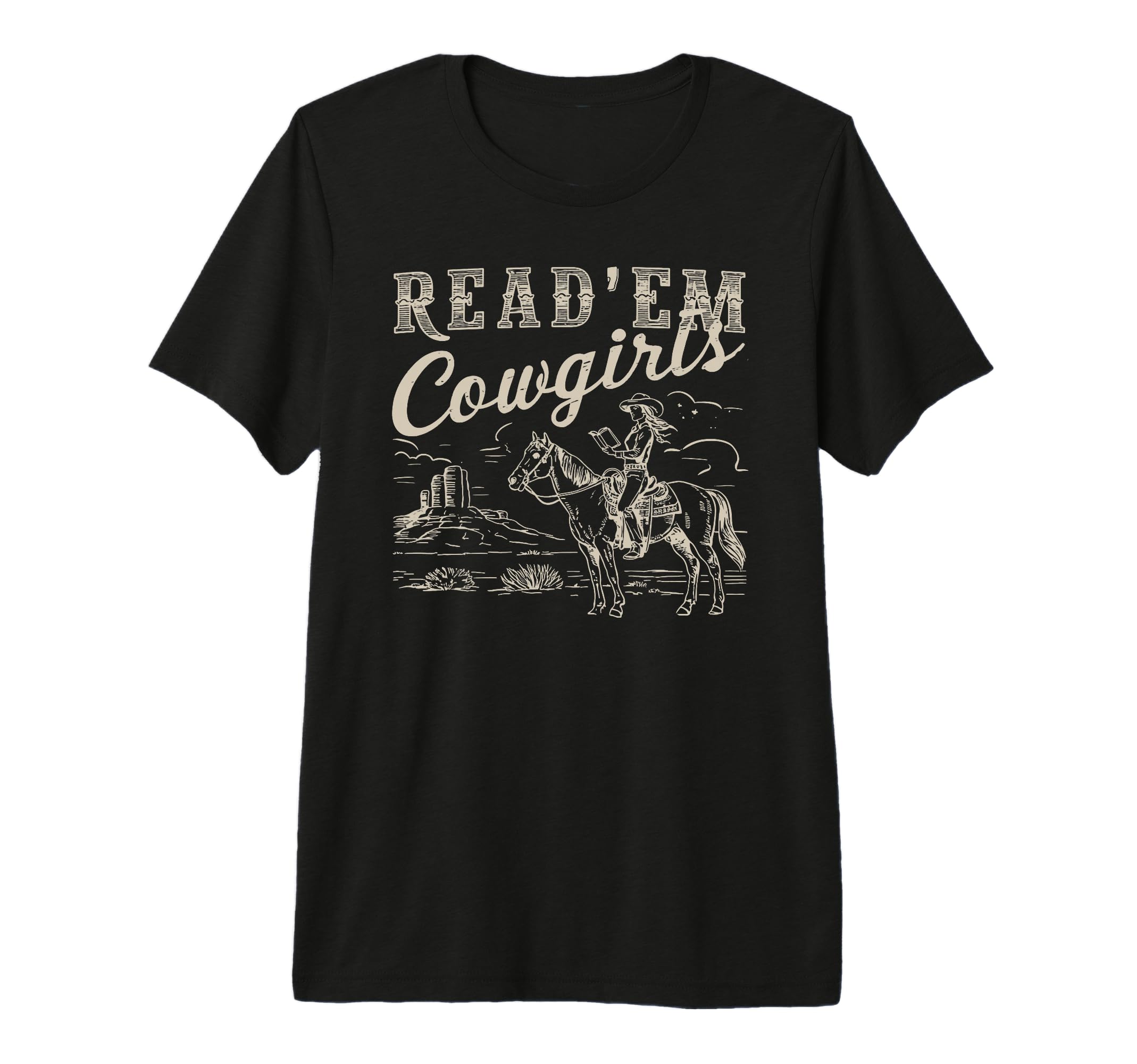 Read Em Cowgirl Western Cowgirl T-Shirt - Aesthetic Graphic for Adults - T-Shirt, Sweatshirt, Hoodie