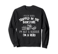 I Rescue Books Trapped Bookstore Sweatshirt - Minimalist Print for Adults - T-Shirt, Sweatshirt, Hoodie