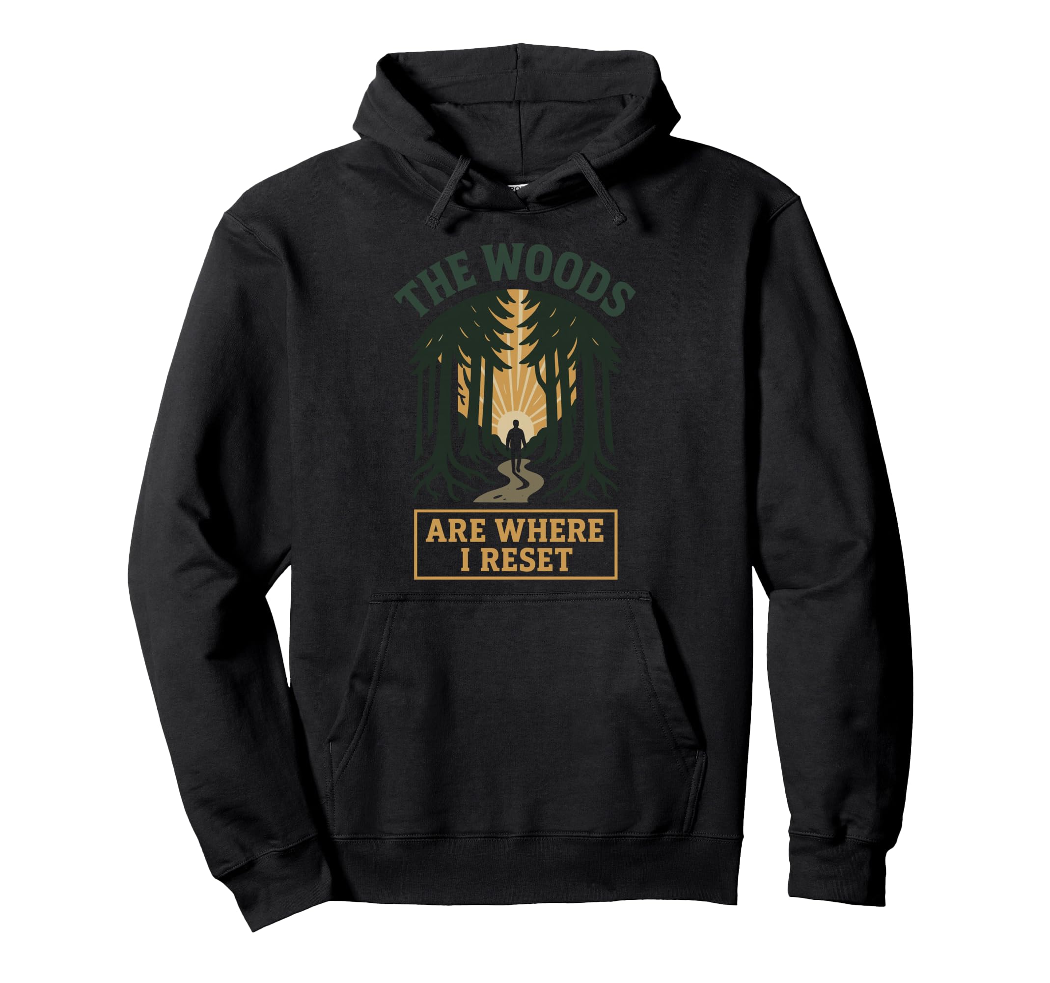 Forest Walk Overthinker Mental Reset Gift Hoodie - Trendy Graphic Unisex - T-Shirt, Sweatshirt, Hoodie