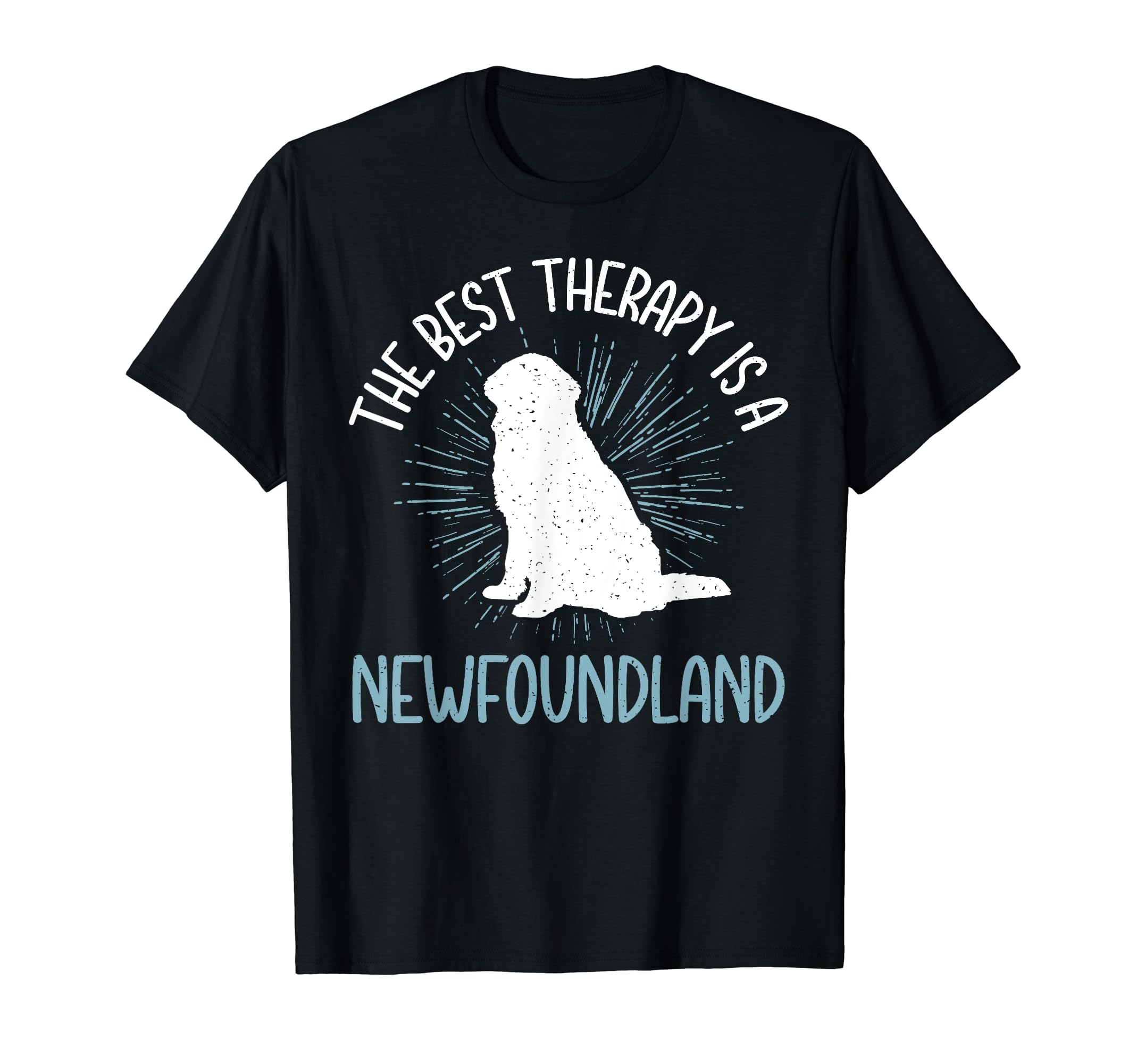 Best Therapy Is Newfoundland Dog T-Shirt - Fun Novelty Design Men Women - T-Shirt, Sweatshirt, Hoodie
