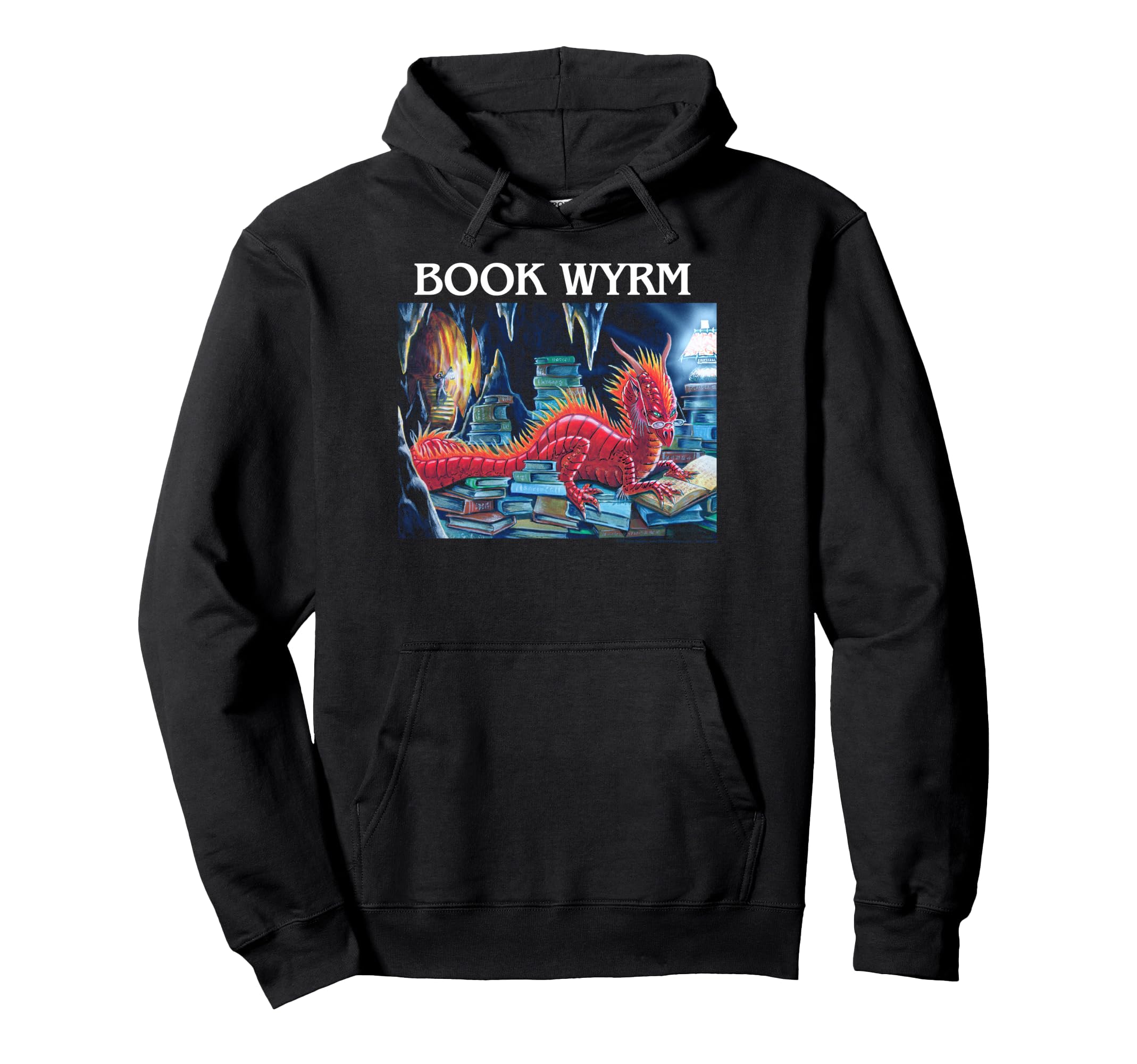 Offworld Designs Book Wyrm Funny Hoodie - Streetwear Style Men Women - T-Shirt, Sweatshirt, Hoodie
