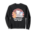 Antisocial Cat Club Introvert Cat Sweatshirt - Minimalist Print Men Women - T-Shirt, Sweatshirt, Hoodie