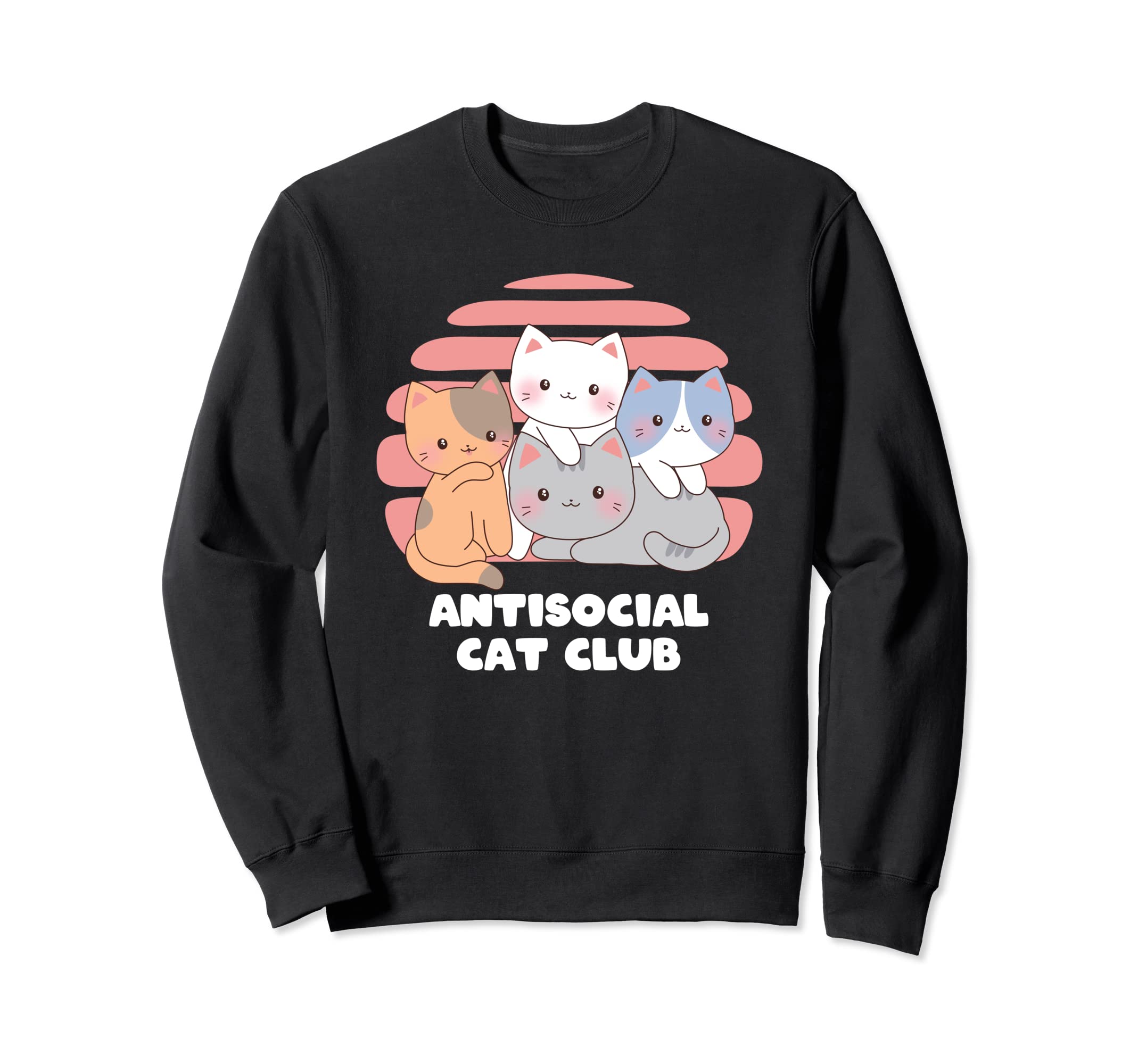 Antisocial Cat Club Introvert Cat Sweatshirt - Minimalist Print Men Women - T-Shirt, Sweatshirt, Hoodie