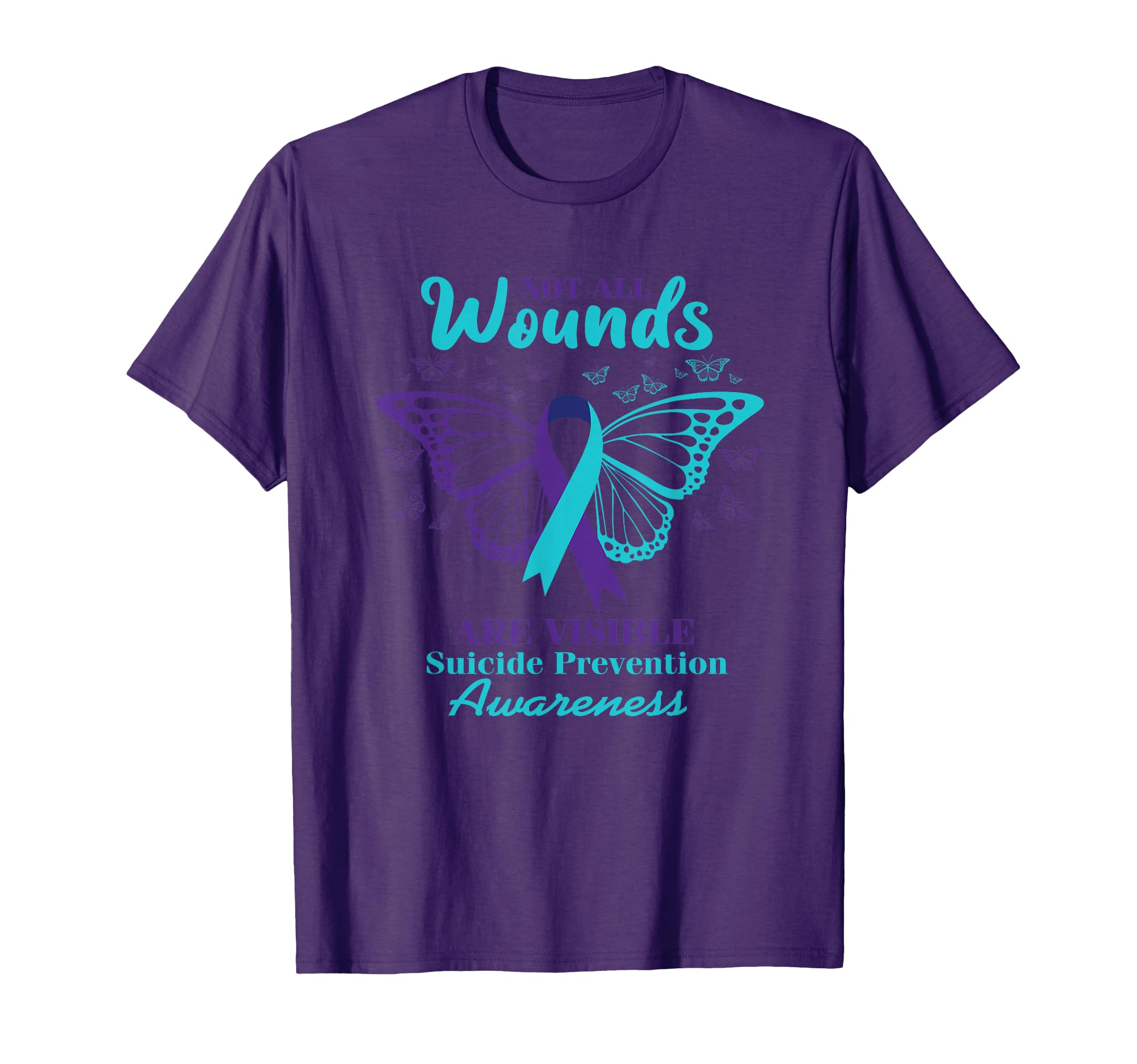 Not All Wounds Are Visible Suicide T-Shirt - Minimalist Print Men Women - T-Shirt, Sweatshirt, Hoodie