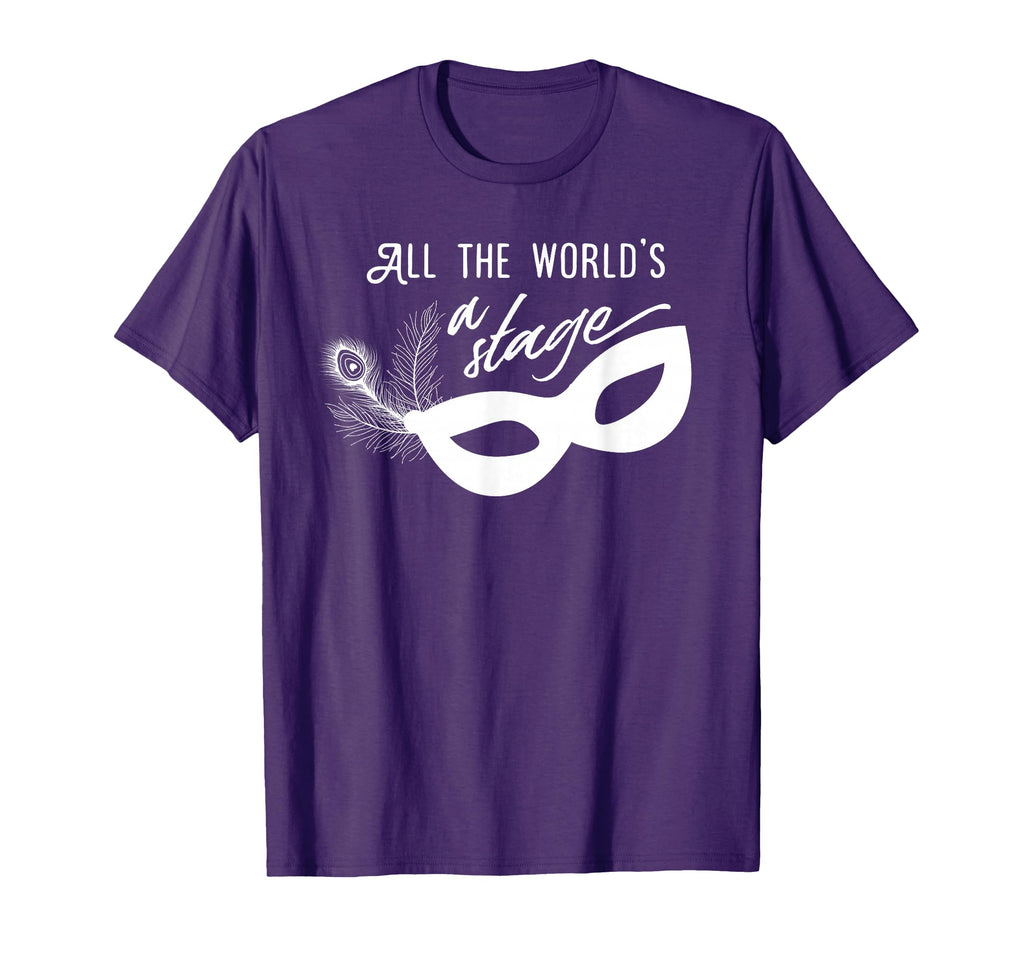 All Worlds Stage William Shakespeare T-Shirt - Unique Graphic Unisex - T-Shirt, Sweatshirt, Hoodie