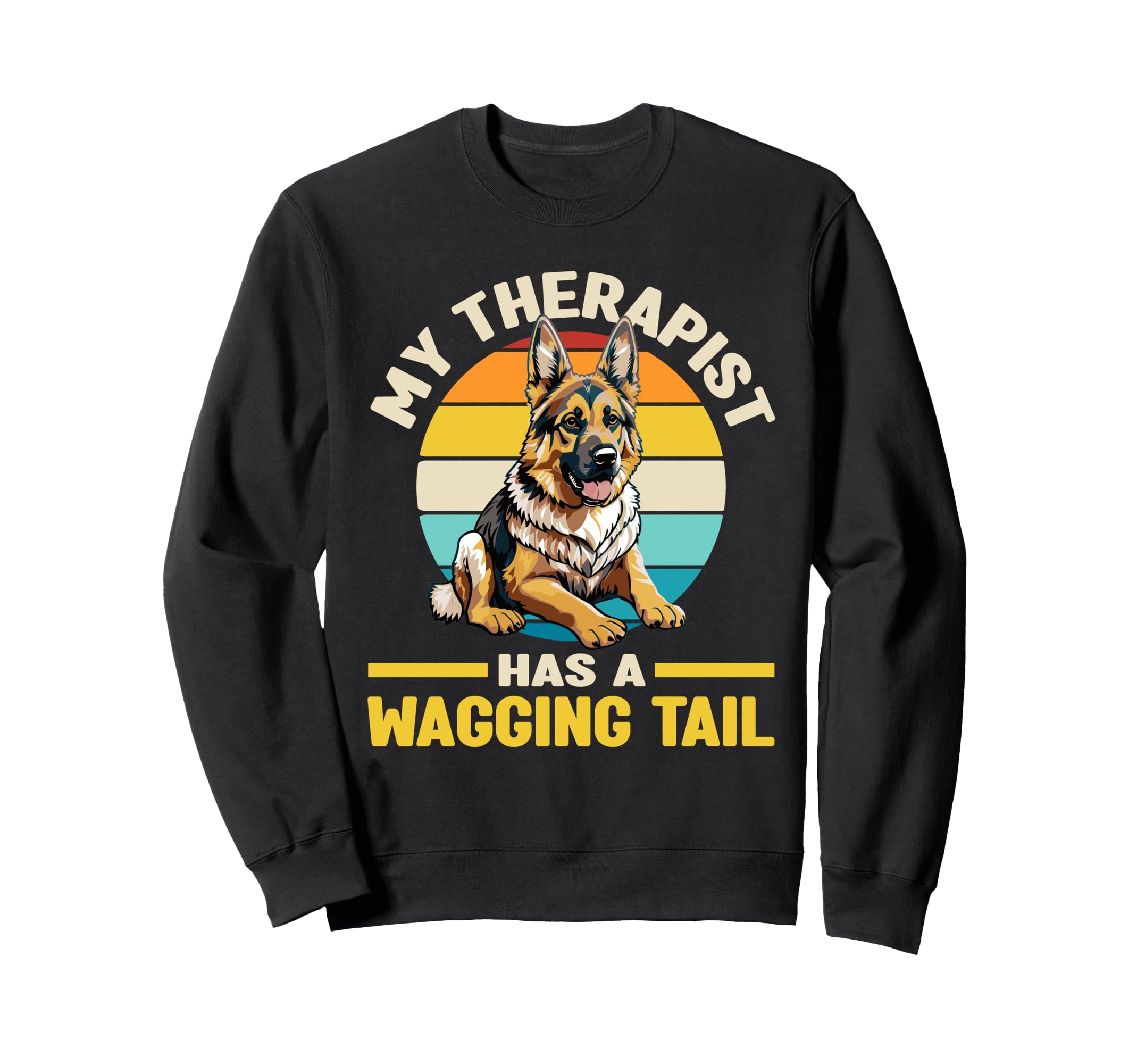 German Shepherd Therapy Service Dog Sweatshirt - Trendy Graphic for Adults - T-Shirt, Sweatshirt, Hoodie