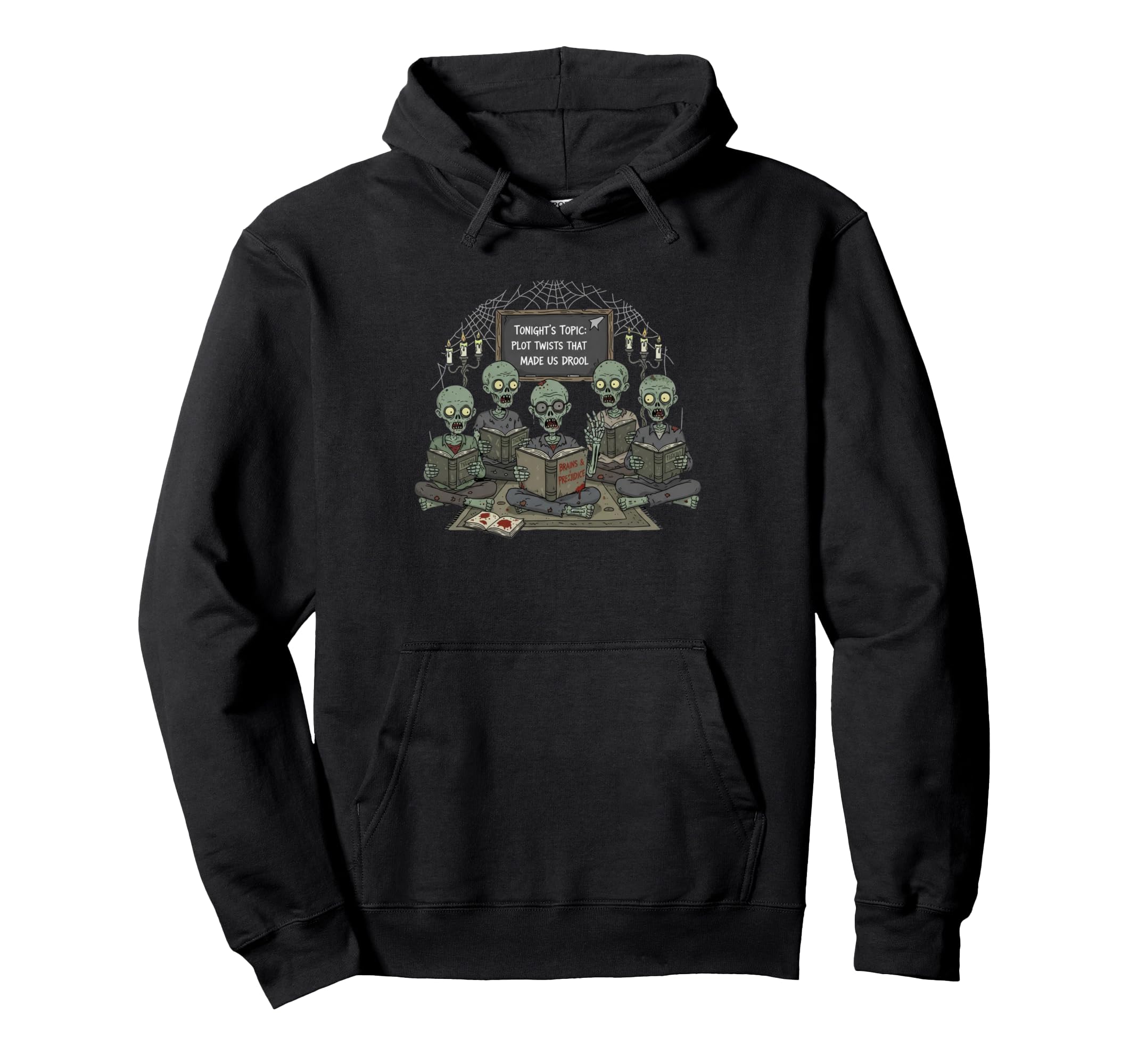 Zombie Book Club Halloween Zombies Hoodie - Novelty Apparel Men Women - T-Shirt, Sweatshirt, Hoodie