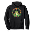 Funny Frog Yoga Lotus Pose Meditation Hoodie - Novelty Apparel for Adults - T-Shirt, Sweatshirt, Hoodie