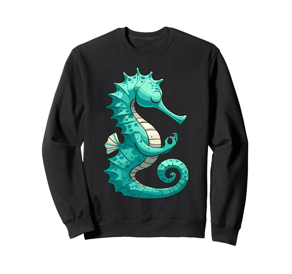 Meditation Seahorse Yoga Pose Sweatshirt - Casual Everyday Wear Unisex - T-Shirt, Sweatshirt, Hoodie