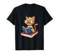 Cat Reading Book Nerd Kitty Bookworm T-Shirt - Graphic Print for Adults - T-Shirt, Sweatshirt, Hoodie