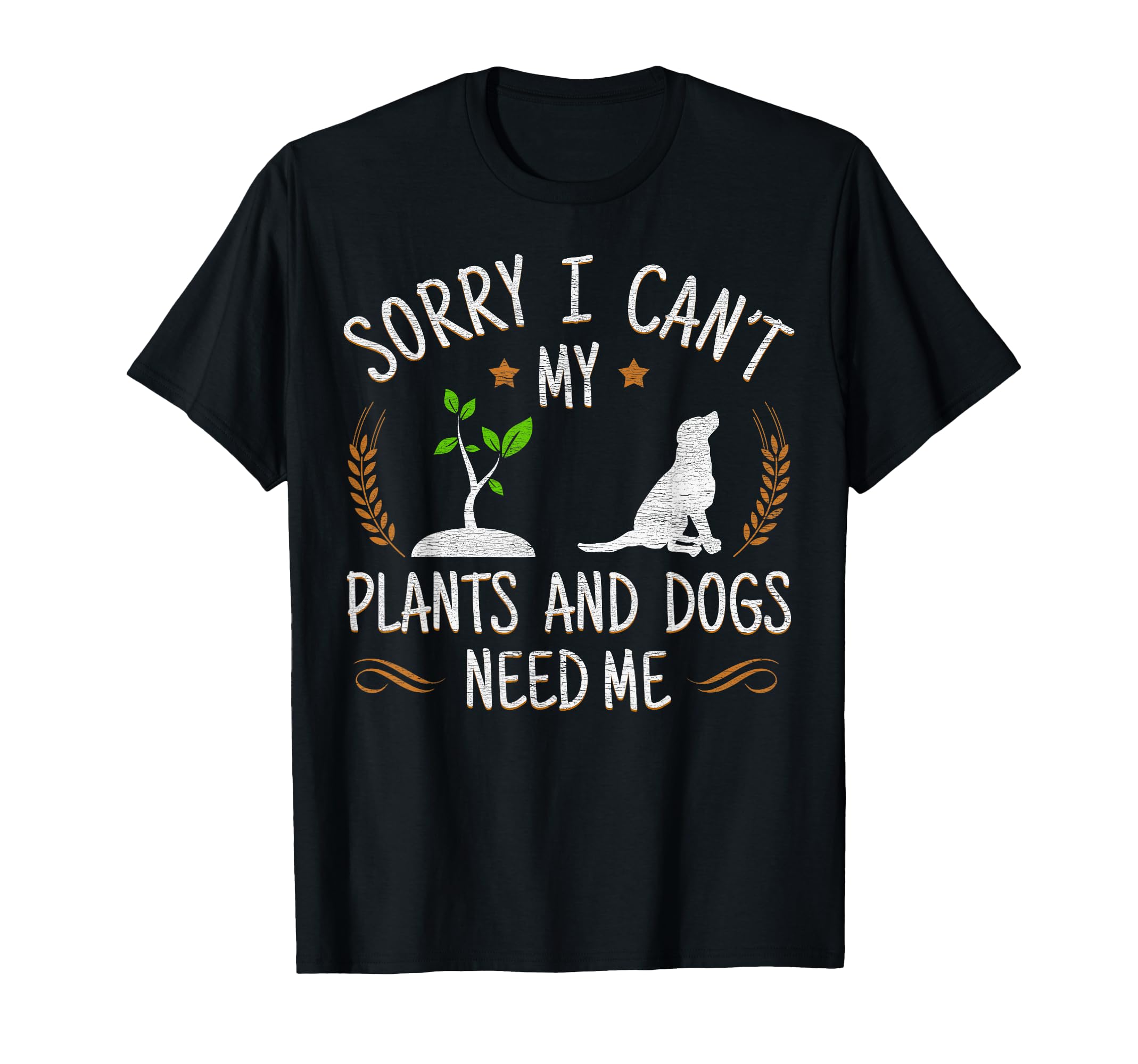 Plants And Dog Lover Gardener Funny T-Shirt - Custom Art Print Unisex - T-Shirt, Sweatshirt, Hoodie